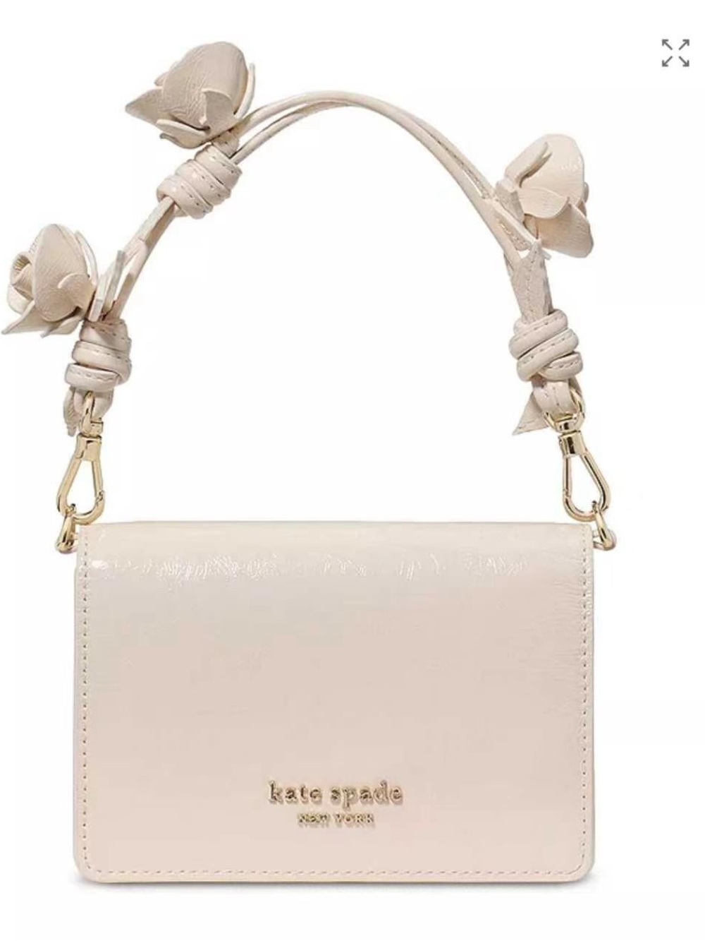 kate spade Natasha Patent Leather Rose Strap Mini bag